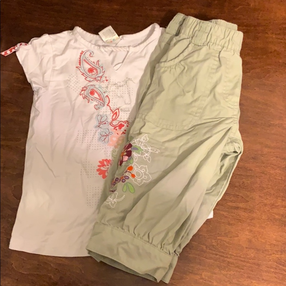 💐Cropped blouson cargos and top